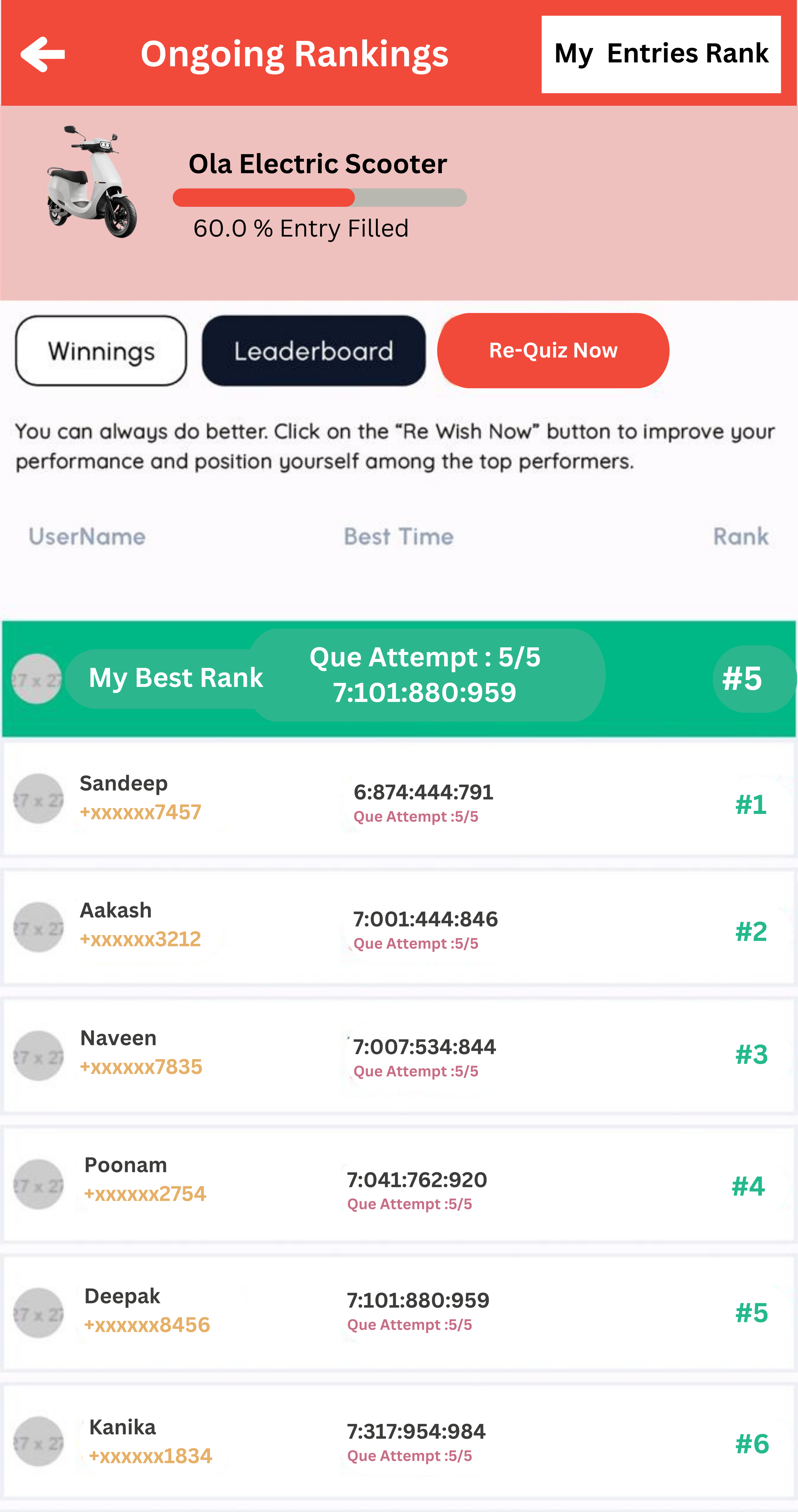 Leaderboard
